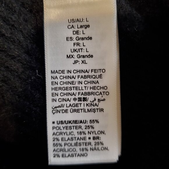 NWT THE DROP SZ L Women's Gloria Puff Sleeve Cable-Knit Sweater in Black - Picture 10 of 11